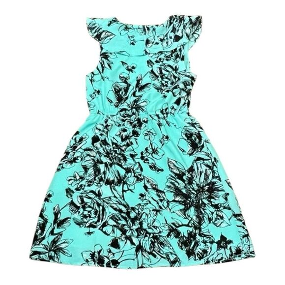 Bcbgeneration teal floral print dress 👗 EUC Size Xs - Picture 2 of 7